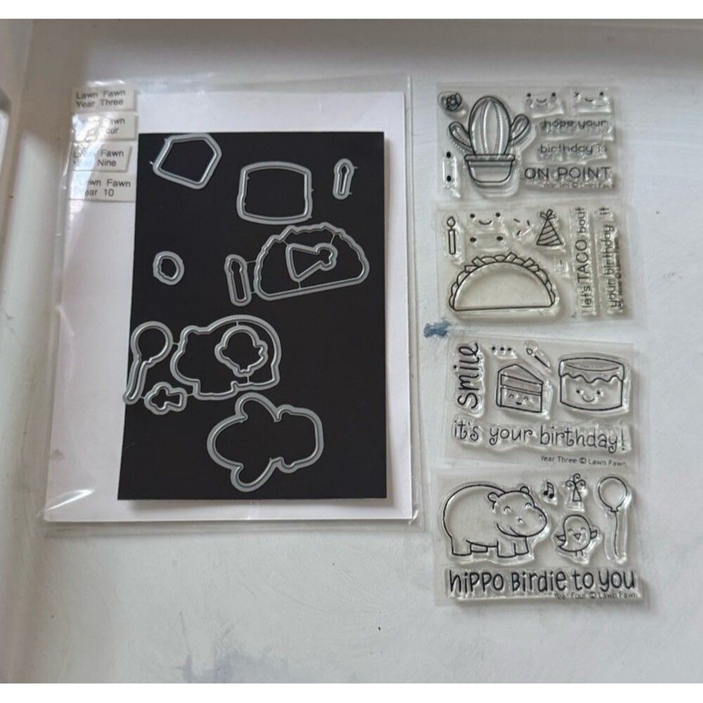 Lot of 14 Mini Clear Stamp Sets with Coordinating Dies